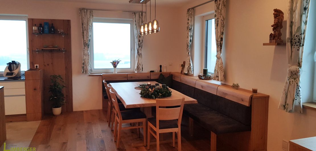 Esstisch Eckbank Küche Massivholz ausziehbar Eiche rustikal modern Interiordesign Industriallook wohnlich